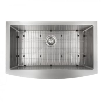 ZLINE SAS33 - Vail Farmhouse Apron Mount Single Bowl Kitchen Sink with Bottom Grid