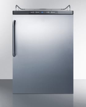 Summit SBC635MNKSSTB - Towel Bar Handle Beer Dispenser with Stainless Steel Door