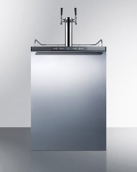 Summit SBC635MSSHHTWIN - Horizontal Handle Beer Dispenser with Stainless Steel Door