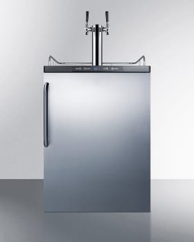 Summit SBC635MSSTBTWIN - Towel Bar Handle Beer Dispenser with Stainless Steel Door