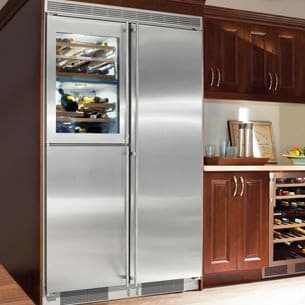 fridge freezer with wine cooler