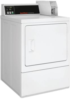 Speed Queen Sdgncrgs113tw01 27 Inch Commercial Gas Dryer With 18 Lbs Capacity With Widest Door Opening In The Industry Reversible Door Upfront Lint Filter 5 Temperature Selections Durable Galvanized Steel Cylinder And