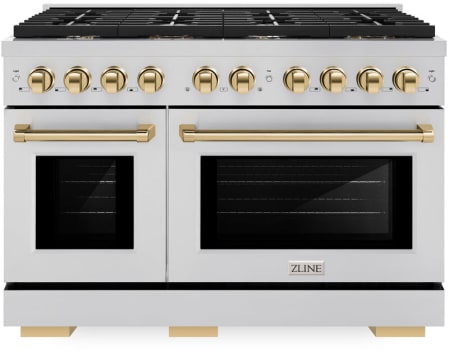 ZLINE Autograph Edition SDRZ48G - 48 Inch Pro-Style Double Oven Dual Fuel Range