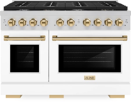 ZLINE Autograph Edition SDRZWM48G - 48 Inch Pro-Style Double Oven Dual Fuel Range