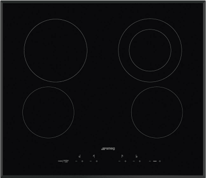 Smeg SEU244ETB - 24" Ceramic Cooktop, Beveled Black Glass Finish