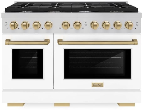 ZLINE Autograph Edition SGRZWM48CB - 48 Inch Freestanding Gas Range in Front View
