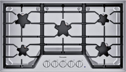 Thermador Masterpiece Series SGS365TS - 36 Inch Gas Cooktop with 5 Sealed Burners in Front View