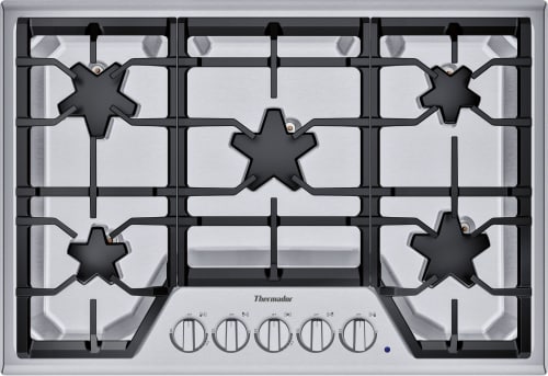 Thermador Masterpiece Series SGSX305TS - Gas Cooktop with 5 Sealed Burners in Front View