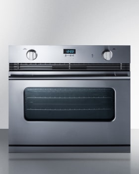 Summit Sgwo30ss 30 Inch Single Gas Wall Oven With Convection 12 000 Summit Sgwo30ss Front View