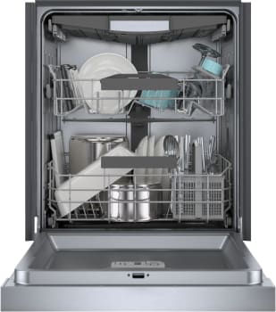 Bosch SHE53B75UC 24 Inch Full Console Built-In Smart Dishwasher with 15 ...