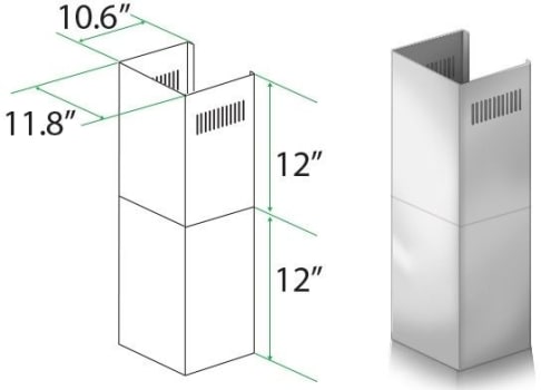 ZLINE SK9597 - Short Chimney Pieces