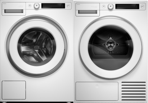 ASKO ASWADRELW5X1 - Side by Side Washer & Dryer Set with Front Load Washer & Smart Electric Dryer in White