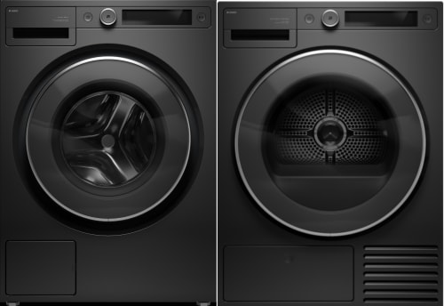 ASKO ASWADRELG5X1 - Side-by Side Washer & Dryer Set with Front Load Washer & Smart Electric Dryer in Graphite Black
