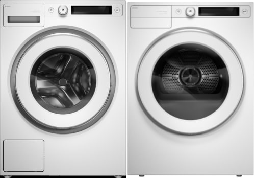 ASKO ASWADRELW5X - Side by Side Washer & Dryer Set with Front Load Washer & Smart Electric Dryer in White