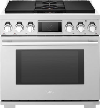 SKS SKSDR360SIS - 36-inch Dual-Fuel Pro Range with Sous Vide and Induction