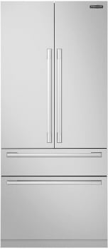 SKS SKSFD3604P - 36 Inch Panel Ready Built-In 4-Door French Door Smart Refrigerator in Front View