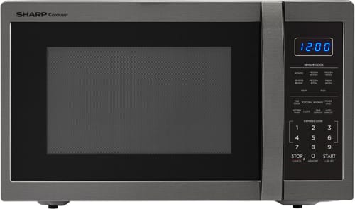 Sharp 1.4 cu.ft. Black Stainless Steel Countertop Microwave