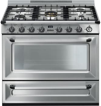 Smeg Tru36ggx 36 Inch Freestanding Gas Range With 5 Burners