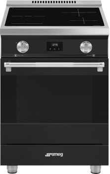 Smeg Professional Series SPR24UIMAN - 24 Inch Freestanding Induction Range in Front View