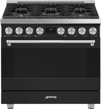 Smeg Professional Series SPR36UGGAN - 36 Inch Freestanding Gas Range with 6 Cooking Zone Burner