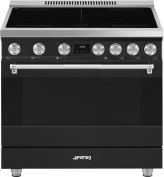 Smeg Professional Series SPR36UIMAN - 36 Inch Freestanding Induction Range in Front View
