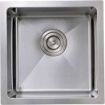 Nantucket Sinks Pro Series SR1515 - 15 Inch Pro Series Undermount Small Radius Bar/Prep Sink