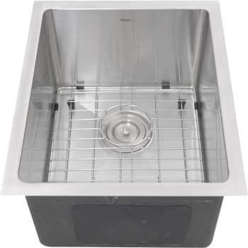 Nantucket Sinks Pro Series SR1815 - 15 Inch Pro Series Rectangle Undermount Small Radius Stainless Steel Bar/Prep Sink
