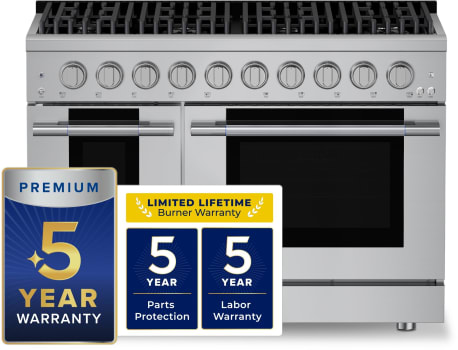 Hauslane PRG48SS - 48 Inch Freestanding Dual Fuel Range
