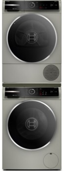 Bosch 800 Series BOWADREUC246AX1 - Stacked with Pull-Out Tray Compact Front Load Washer & Heat Pump Dryer in Gre