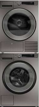 ASKO ASWADRELT5X3 - Stacked Washer & Dryer Set with Front Load Washer & Smart Electric Dryer in Titanium