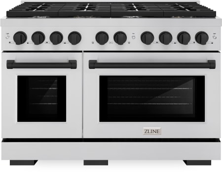 ZLINE Autograph Edition SDRZ48MB - 48 Inch Pro-Style Double Oven Dual Fuel Range