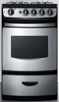 Summit Pro200ssrt 20 Inch Slide In Gas Range With 2 5 Cu Ft Oven Summit White Pearl Series