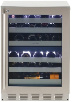 Sapphire SW24DZSS 24 Inch Undercounter Wine Cooler with 43 Bottle