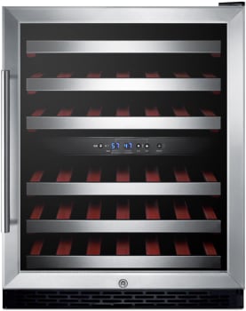 Summit SWC530BLBIST - 24 Inch Undercounter Dual Zone Wine Cellar