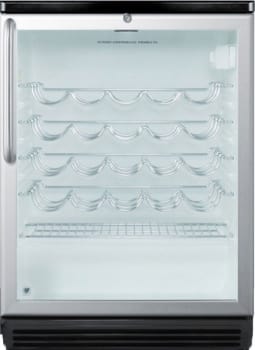 Summit SWC6GBLTBADA - 24" 36-Bottle Wine Cellar with Short Towel Bar Handle
