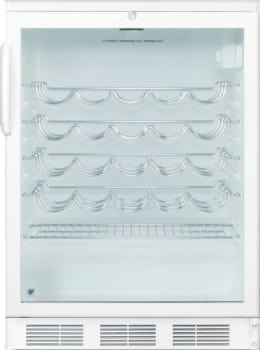 Summit SWC6GWL - 24" Wine Cellar with 36-Bottle Capacity and White Handle