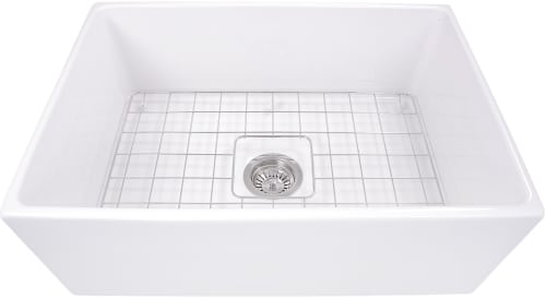 Nantucket Sinks Cape Collection TFCFS27 - 27 Inch Farmhouse Fireclay Sink with Drain and Grid