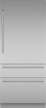 Thermador Freedom® Collection T36BB110SS - 36 Inch Built-In Bottom Mount Smart Refrigerator with 16.2 cu. ft. Total Capacity in Front View