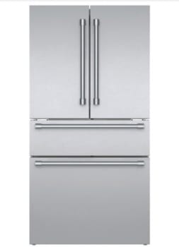 Thermador T36FL821NS - 36 Inch Freestanding 4-Door French Door Smart Refrigerator in Front View