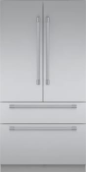 Thermador Freedom® Collection T42BT120NS - 42 Inch Built-In 4-Door French Door Smart Refrigerator with 18.5 cu. ft. Total Capacity in Front View