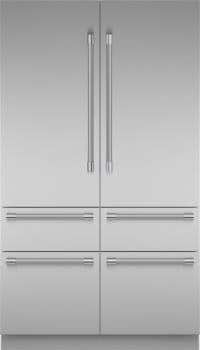 Thermador Freedom® Collection T48BT120NS - 48 Inch Built-In 6-Door French Door Smart Refrigerator with 21.7 cu. ft. Total Capacity in Front View