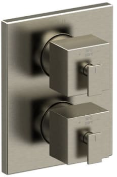 Rohl Kubik TUS46BN - Kubik Dual Lever Handle Thermostatic & Pressure Balance Trim with 6 Functions (Shared) in Brushed Nickel