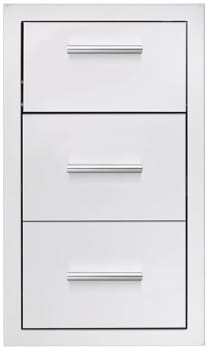 Summerset TDC17 - 17 Inch Stainless Steel Flush Mount Double Access Drawer With Paper Towel Holder