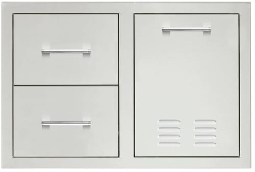 Summerset DC233LP - 33 Inch Stainless Steel Double Drawer & Roll-Out Propane Tank Storage Combo