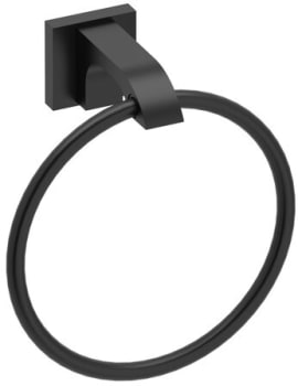 Rohl Zendo ZO7BK - 6 1/2 Inch Wall Mounted Towel Ring in Black