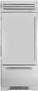True Residential TR36RBFLSSA - 36 Inch Bottom Mount Refrigerator Solid Door