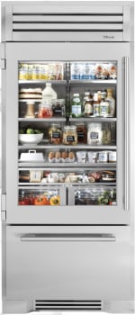 True Residential TR36RBFLSGA - 36 Inch Bottom Mount Refrigerator Glass Door