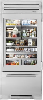 True Residential TR36RBFRSGA - 36 Inch Bottom Mount Refrigerator Glass Door