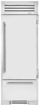 True Residential TR30RBFRSSA - 30 Inch Bottom Freezer Refrigerator Column in Front View