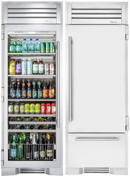 True Residential TRBMREFBEVSS301 - True Residential Side-by-Side Bottom Mount Refrigerator Column Set